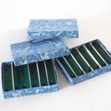 Set of 12 glass knife holders