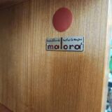 Sideboard with compass legs and leather by Malora 1955