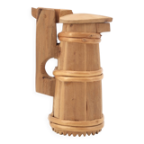 Rustic decorative wooden pitcher, 1950s