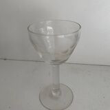 Set of 6 port wine glasses with engraved cherry decor from the 50s/60s