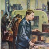 Czech Industrial Poster by Frantisek Bilek, 1950s