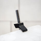 Pair of table lamps in metal and murano glass by Alox Italia Anni '80