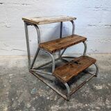 Metal and wood stepladder
