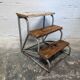 Metal and wood stepladder