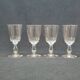 4 antique baccarat cut crystal wine glasses? saint louis?