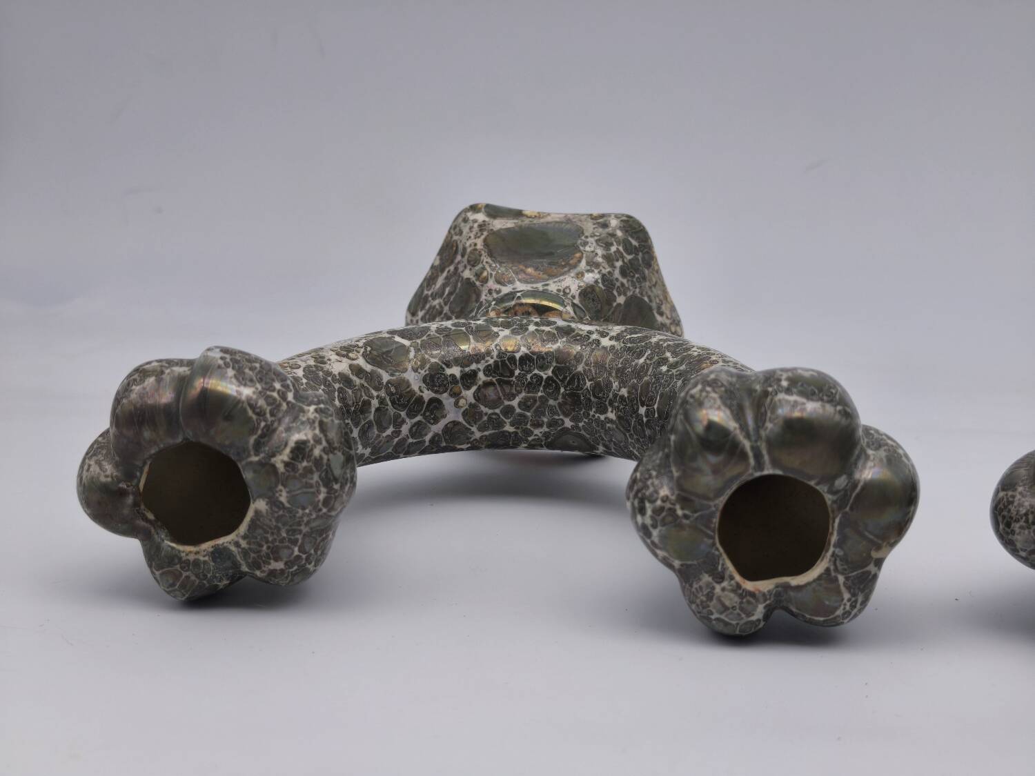 Art pottery candlesticks from Gien