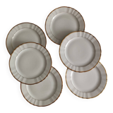 « Pallas » - 6 assiettes à dessert en porcelaine Limoges Balleroy & Cie