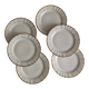 « Pallas » - 6 assiettes à dessert en porcelaine Limoges Balleroy & Cie