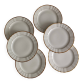« Pallas » - 6 assiettes à dessert en porcelaine Limoges Balleroy & Cie