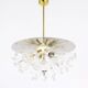 Emil Stejnar Lustre Blowball en Laiton et Cristal, Rupert Nikoll, Autriche, Années 1950
