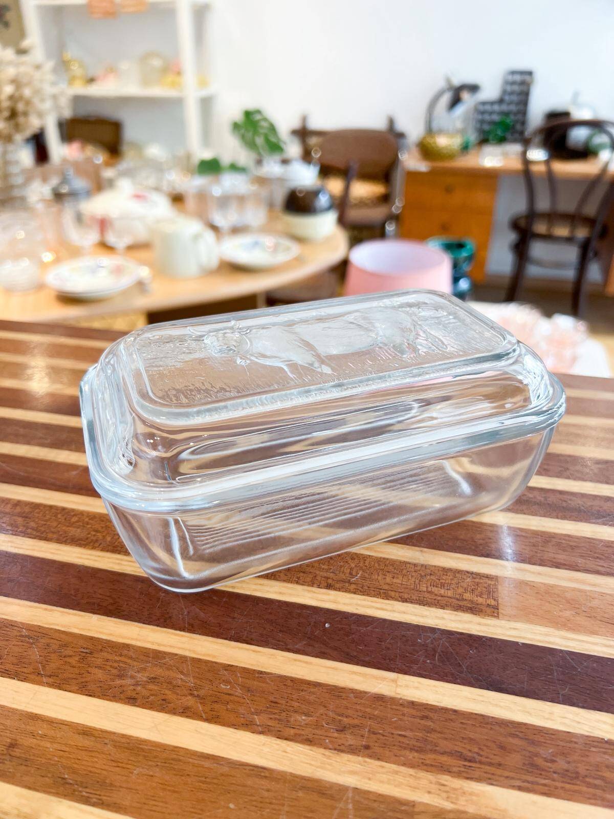 Vintage Duralex butter dish