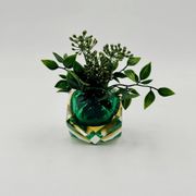 Geometric Murano Sommerso Vase in Emerald Green Glass, 1970s