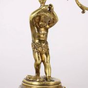 Miroir de toilette ancien en bronze, Europe, XIX-XX siècle