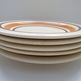 Set of 5 Vintage earthenware dinner plates