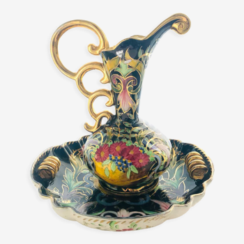 Ewer and its dish signed Hubert Bequet