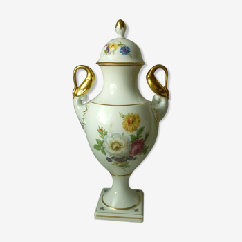 Covered pot vase urn shape baluster foot shower neck sign kaiser germany
