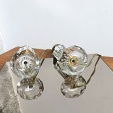 Crystal and brass lamp base