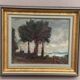 Original Swedish Oil on Panel – “Trees” by Cz – Signed – Vintage & Framed –