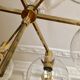 Lustre "Pastoral" en laiton avec six globes Hans-Agne Jakobsson