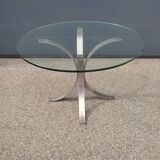 Table en acier et verre