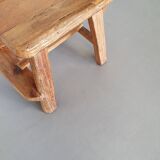 Olm wood brutalist wabi sabi dining set / 6 chairs / table