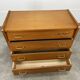 Commode pieds compas années 50 bois blond