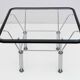 Attributed Niels Bendtsen Post Modern Crystal and Steel Coffee Table, 1970s
