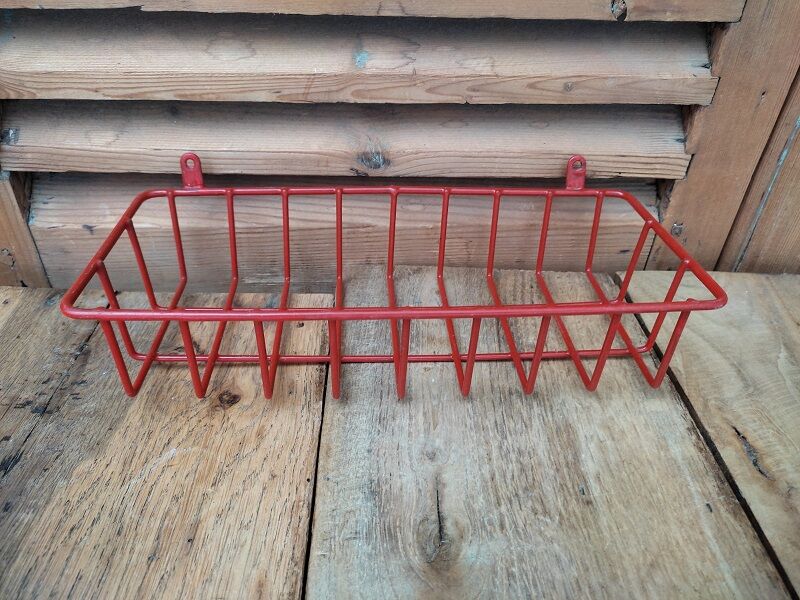 Sponge soap holder support Metal red
