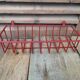 Porte savon éponge support métal rouge