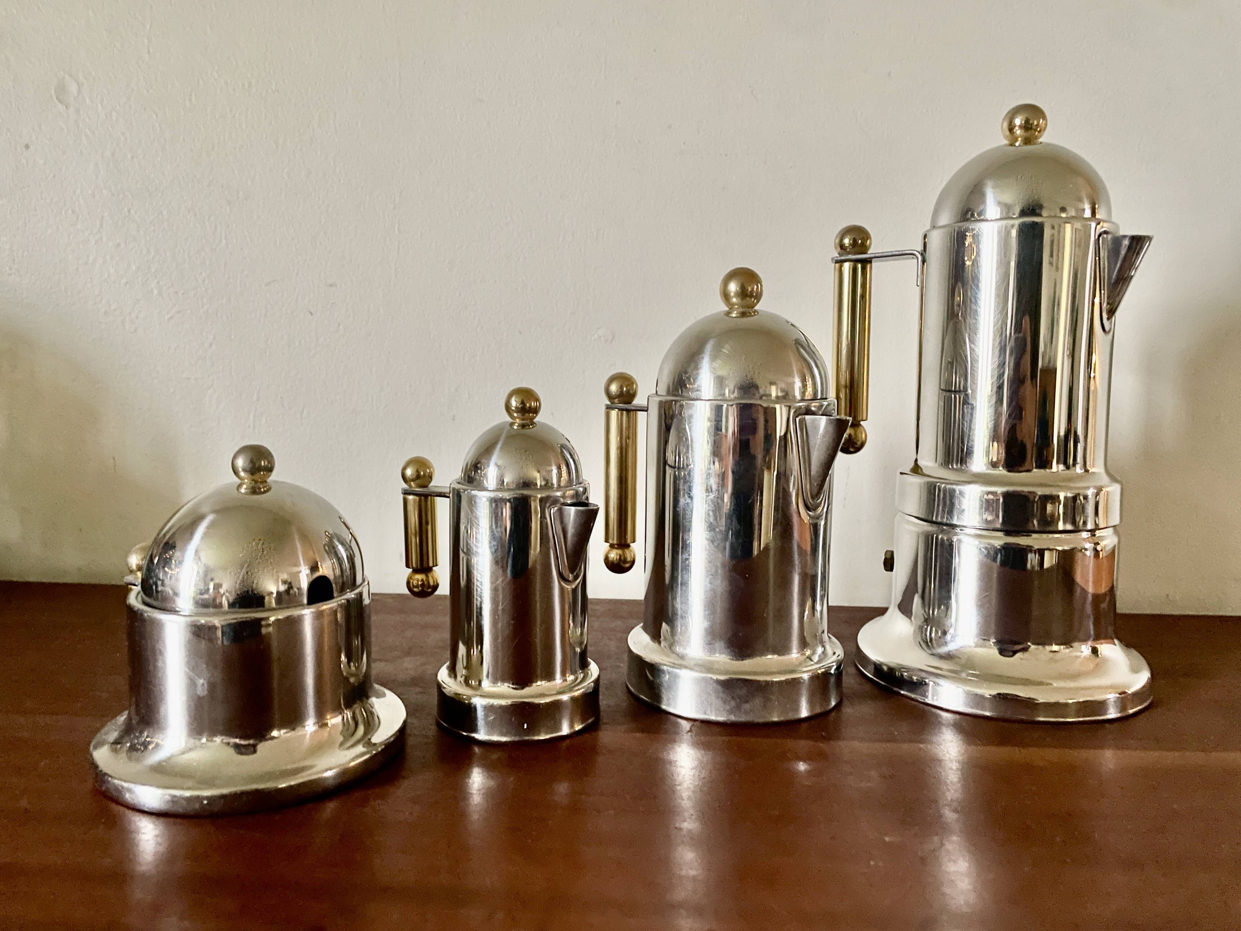 Vev Vigano Kontessa espresso set or 24 carats, Italy