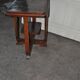 Art Deco coffee table in brown wood, 1930s, U-shaped base and shelf.