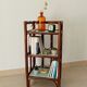 Vintage stand shelf in bamboo and rattan