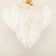Novaresi Murano glass frosted leaves chandelier, Italy 1970s