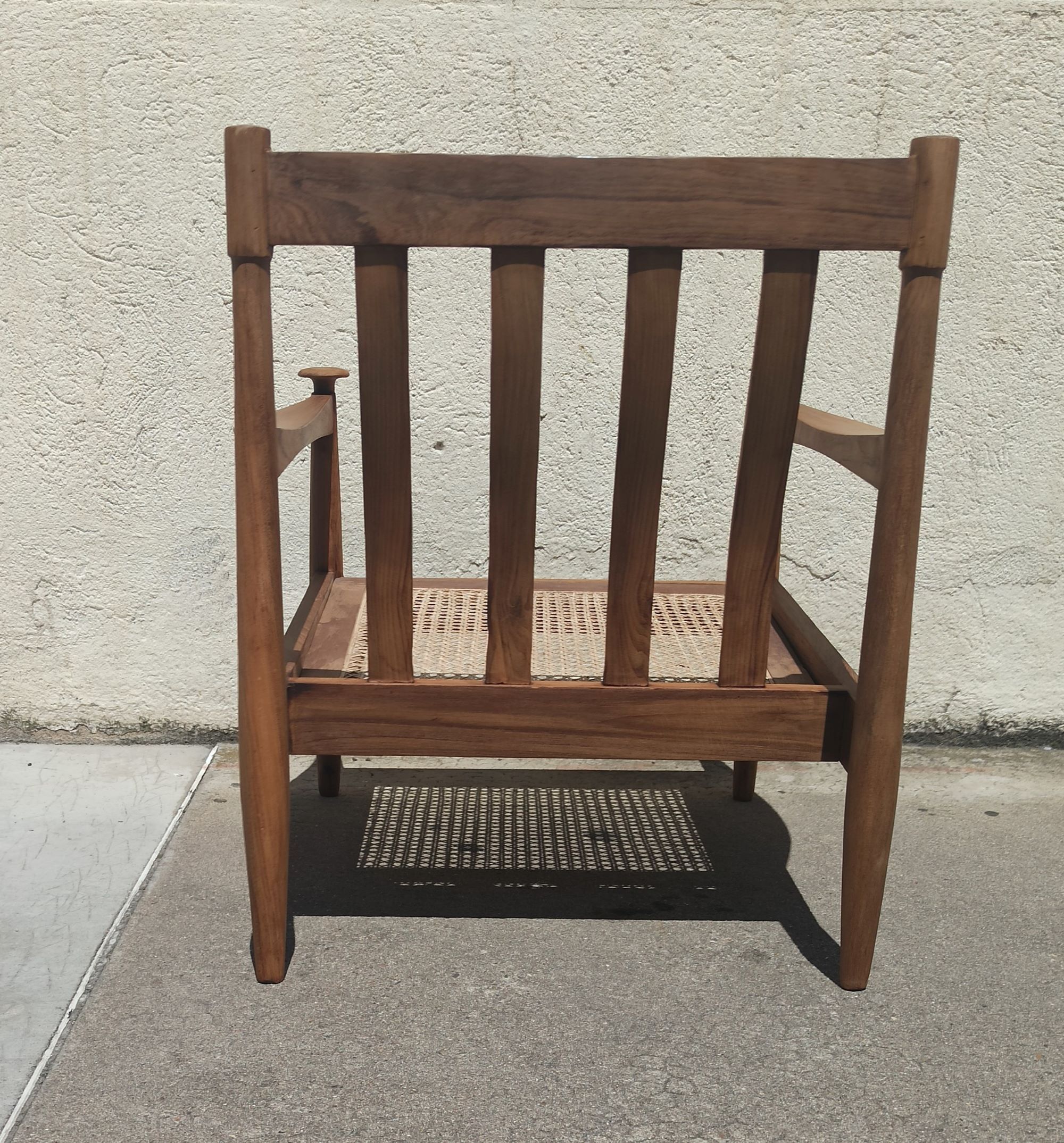 Pair of scandinavian armchairs 50s solid teak