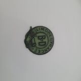 6 BD Limoges dessert plates – geometric floral decoration – 1950s