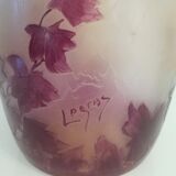 Legras biscuit bucket in glass paste Ruby series