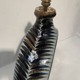 Lampe gourde en céramique polychrome XX siècle