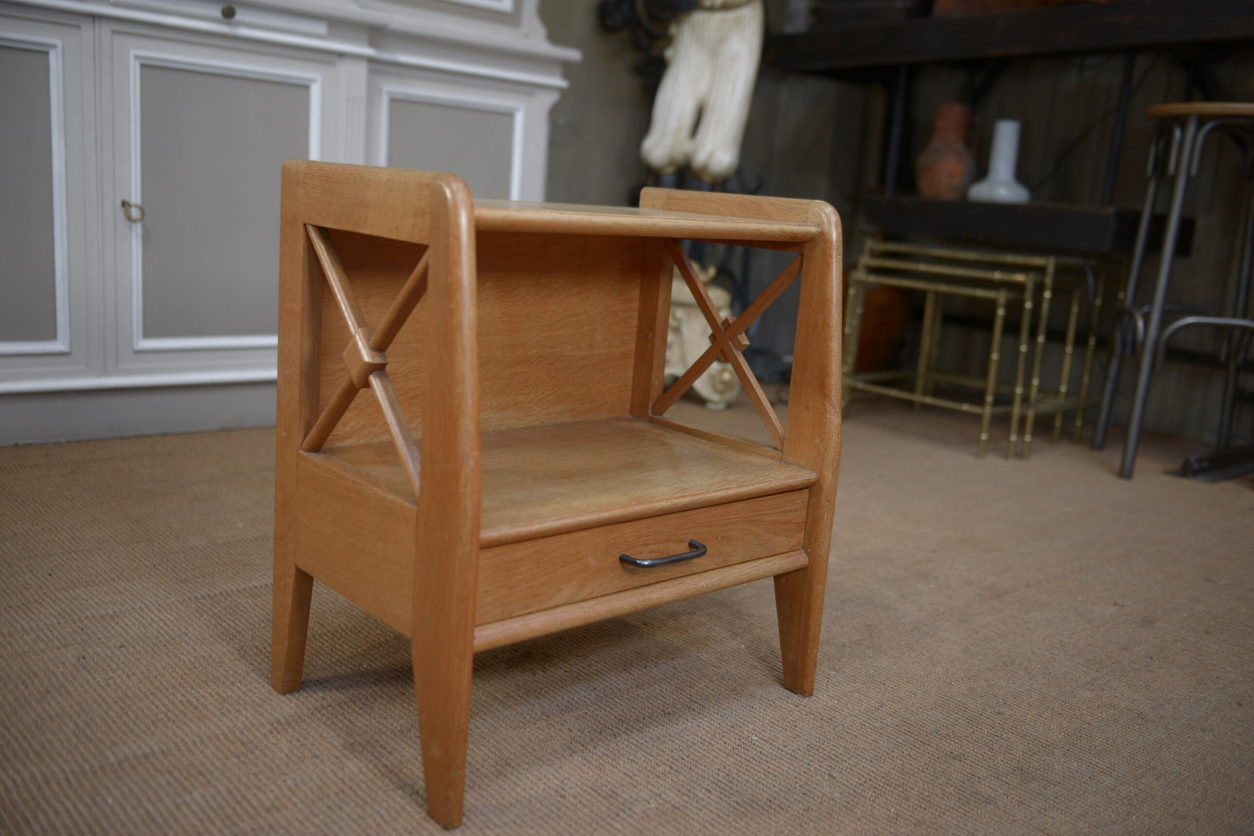 Bedside oak 1950 1 drawer