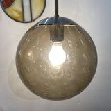 RAAK 1960s amber bubble glass globe pendant light