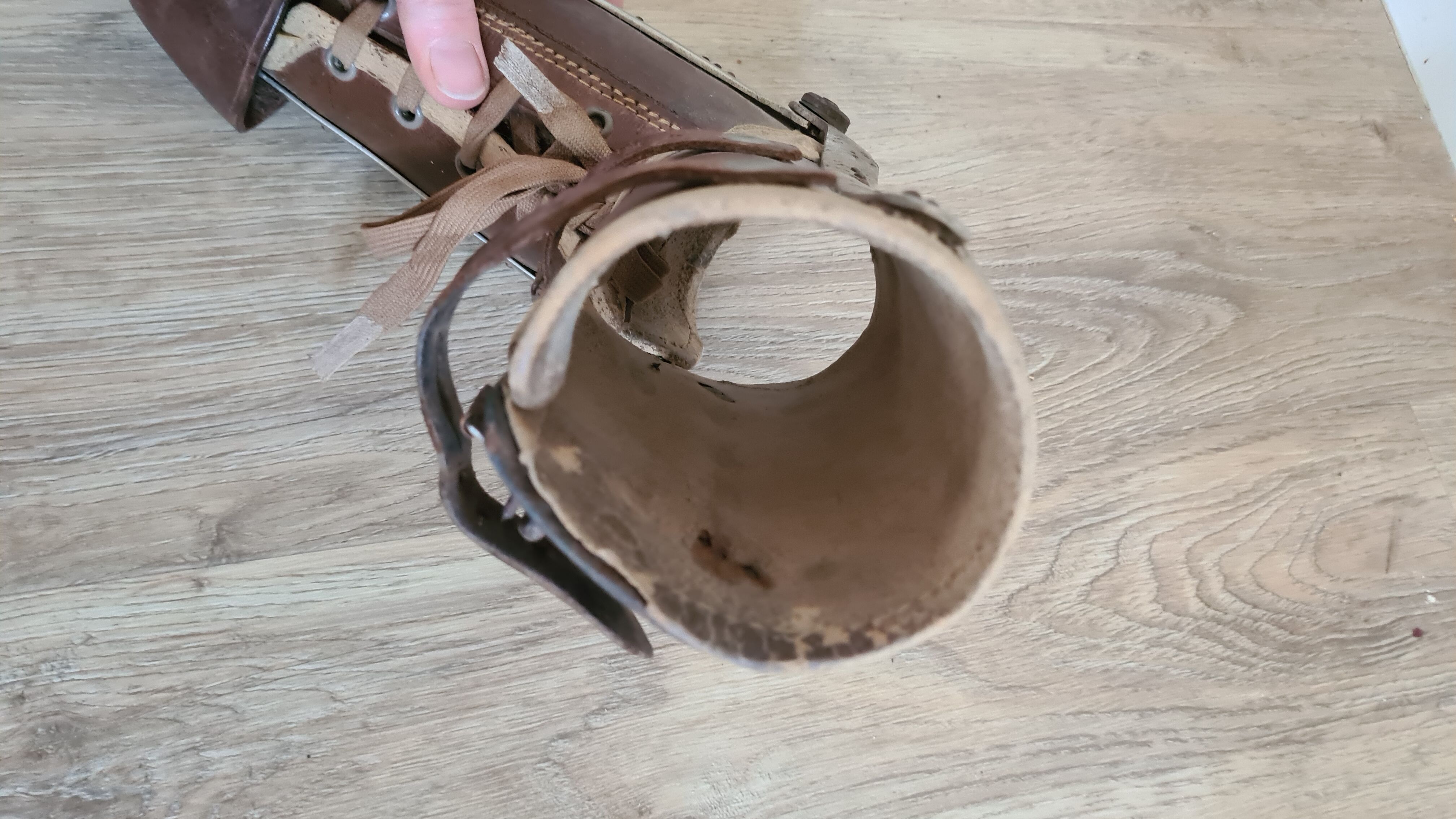 Old articulated wooden prosthesis