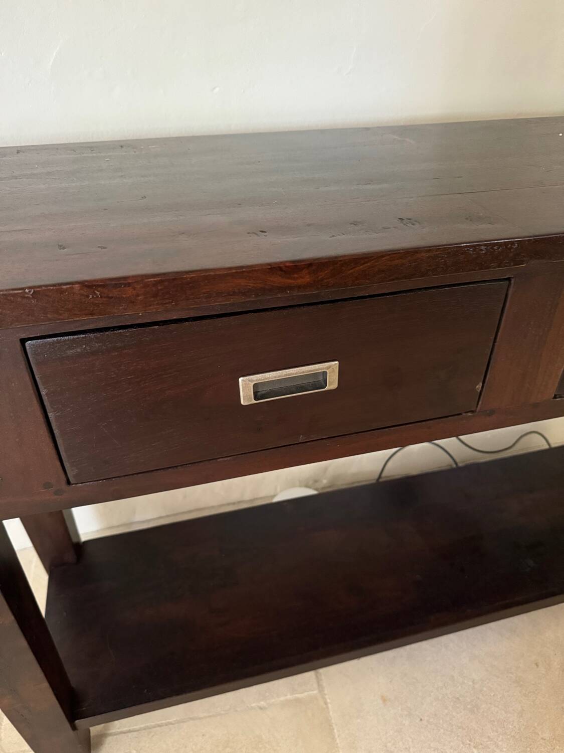 Table d'appoint console en bois massif