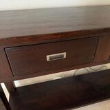 Console side table in solid wood