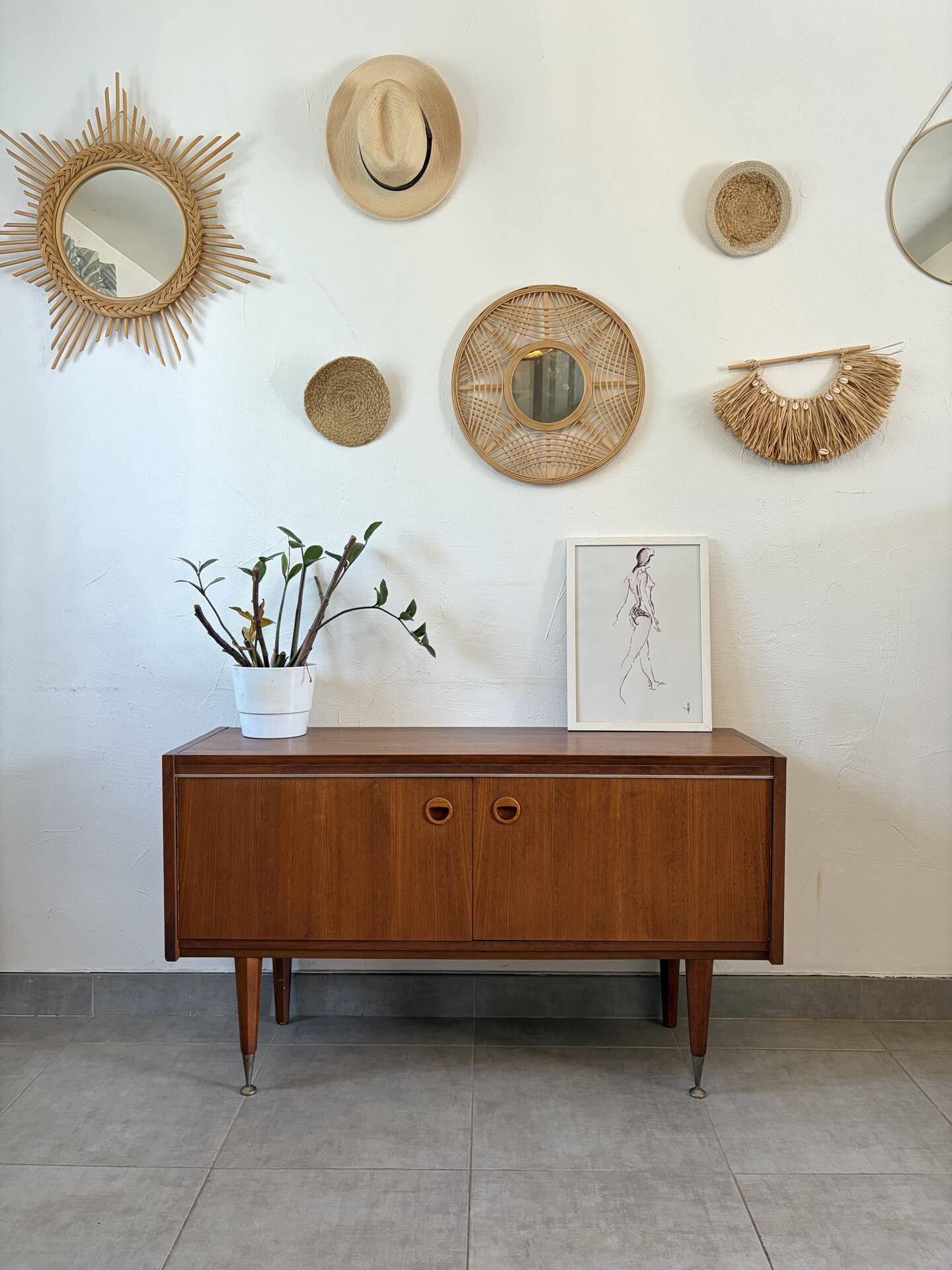 Enfilade scandinave en teck vintage