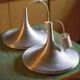 Space Age aluminum suspension, saucer suspension, vintage ceiling lamp, ceiling lamp
