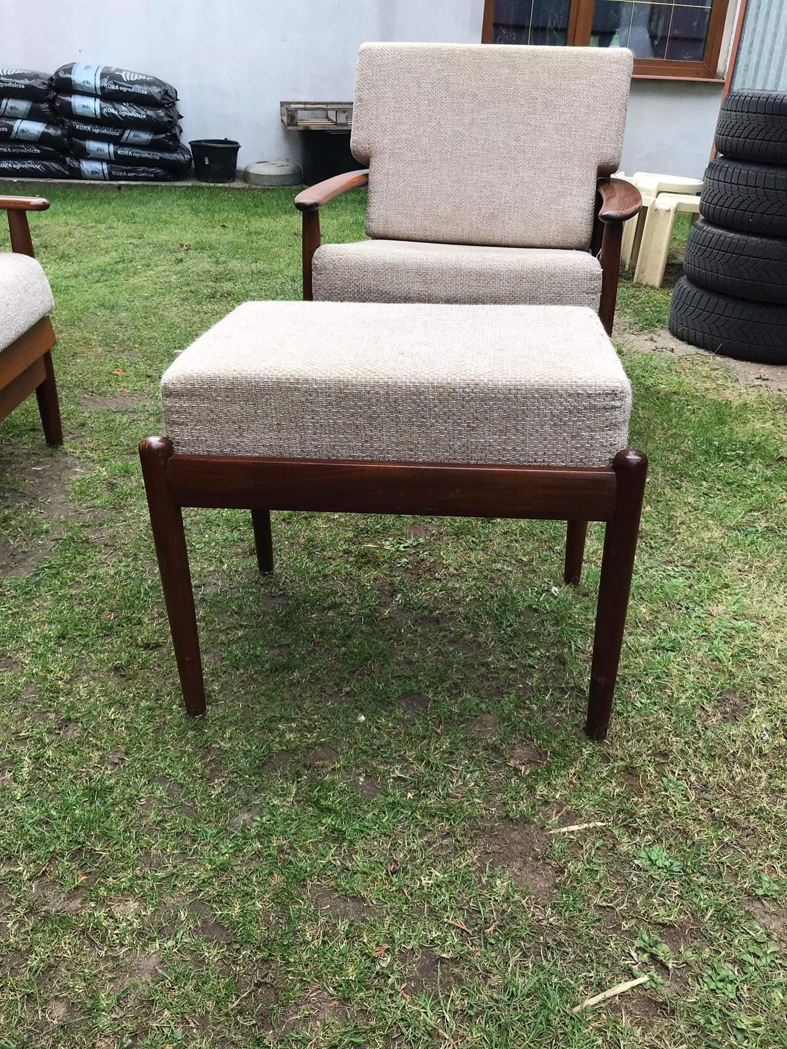 Scandinavian teak lounge set, 1960s