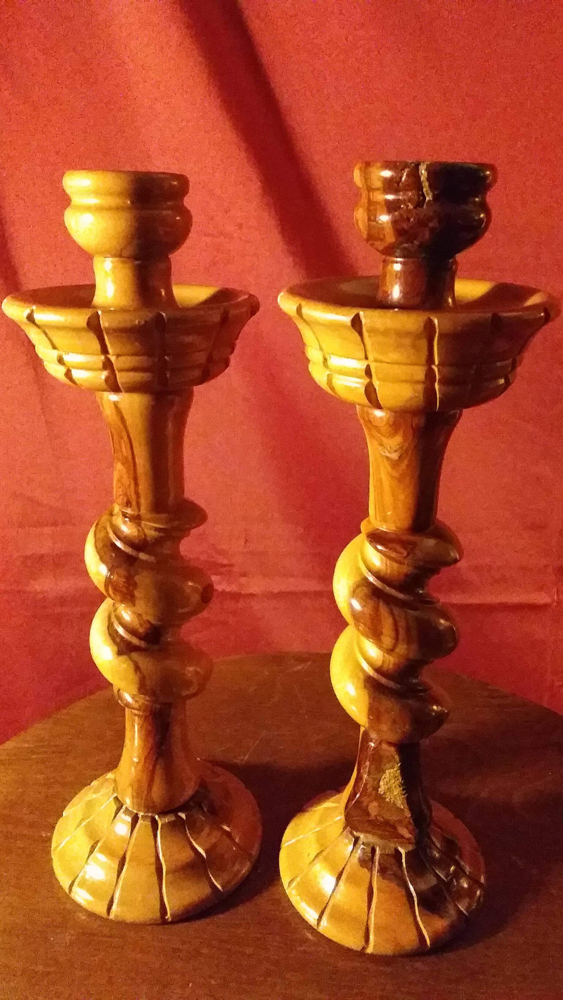 Chandeliers en bois d’olivier de bethleem.