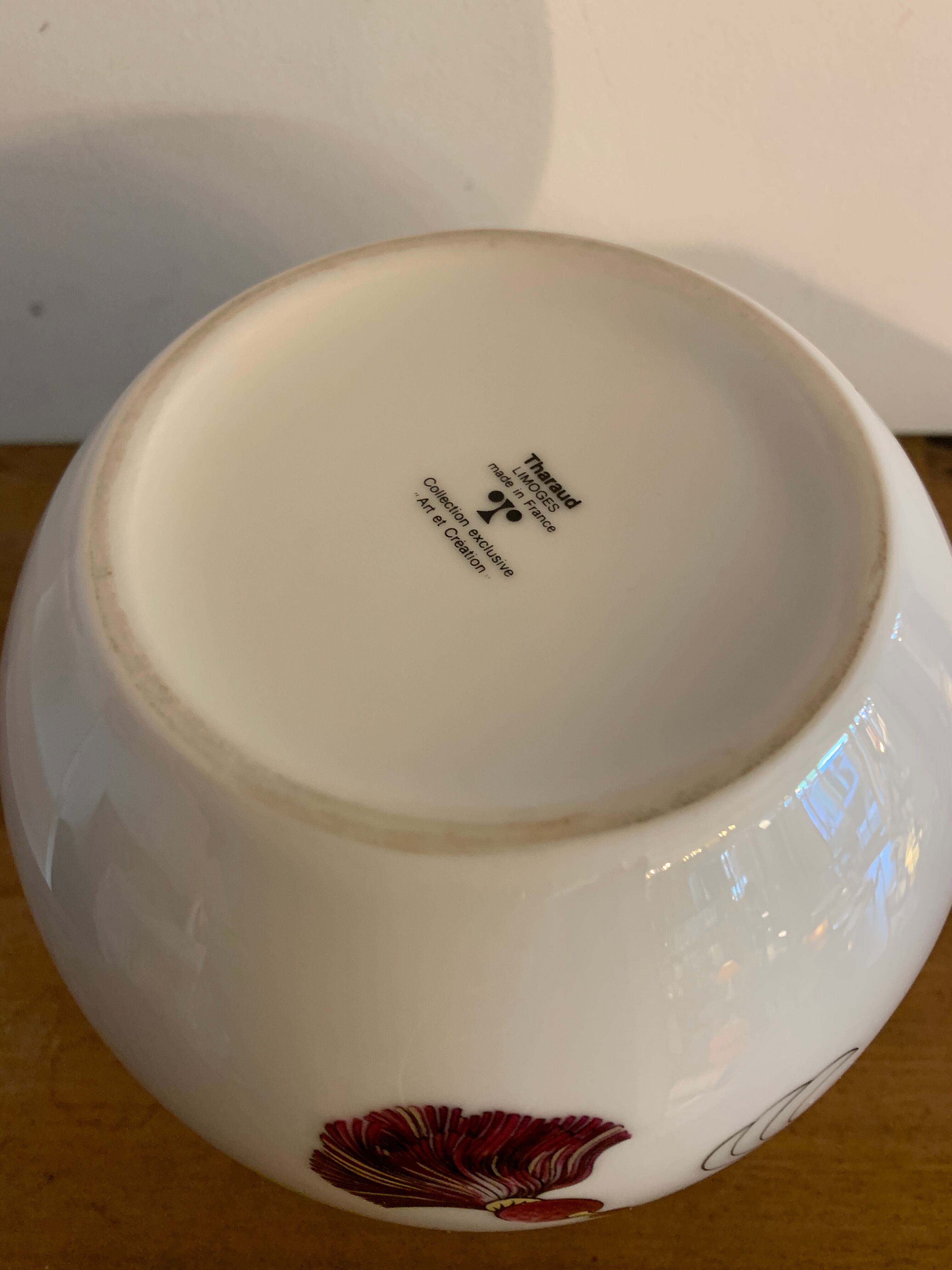 Tharaud Limoges porcelain ball vase
