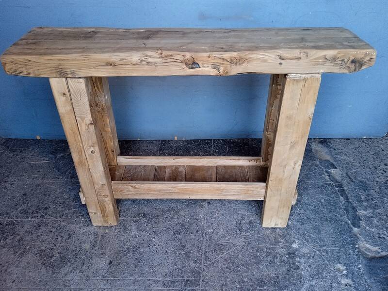 Brutalist console 120 cm solid wood