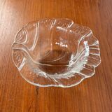 Small vintage bowl from the Eden series in glass by Lars Hellsten for Orrefors, Sweden, 1970s.