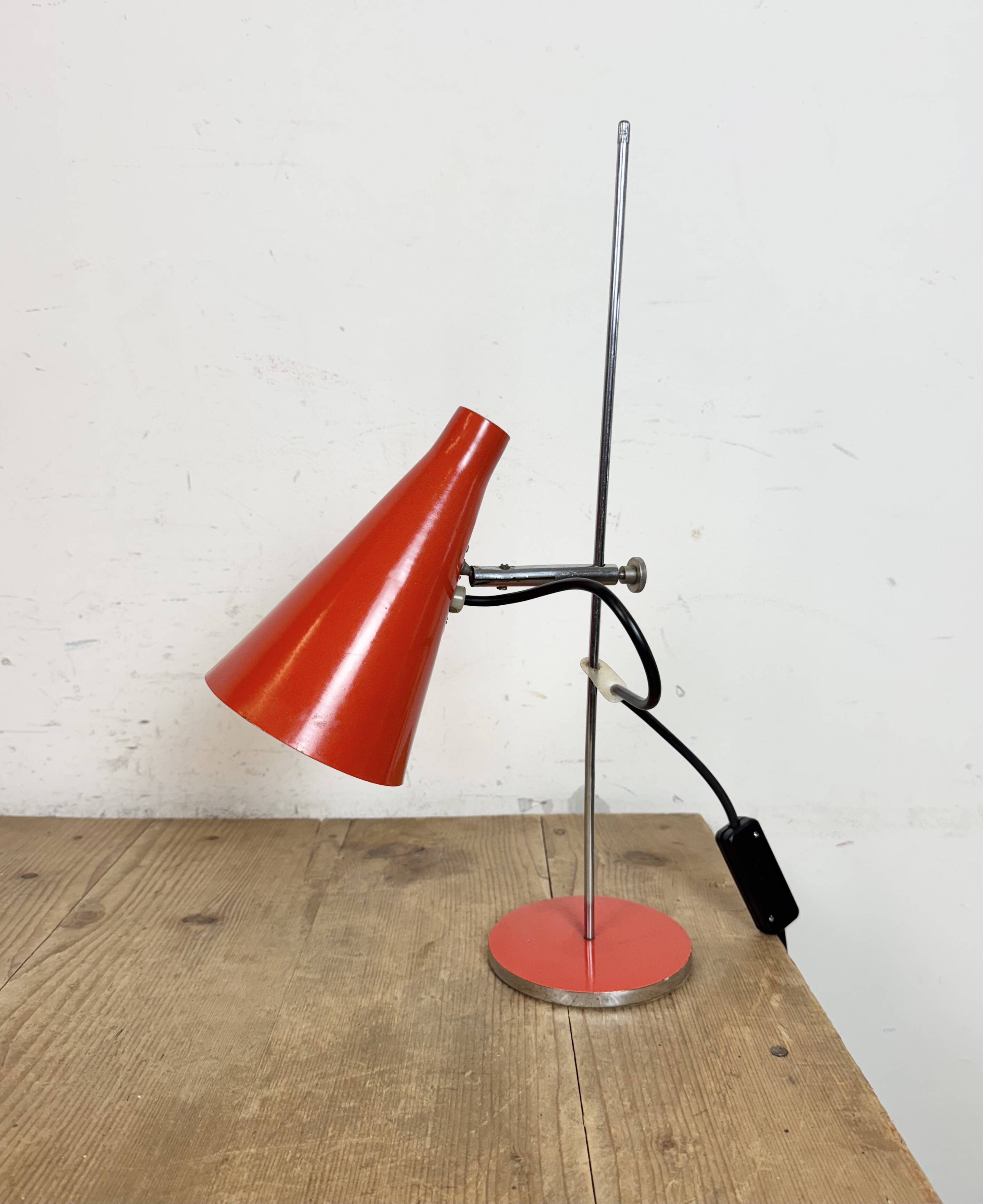 Vintage Red Table Lamp , 1970s